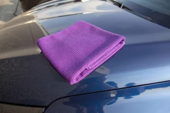 Carcare Concepts droogdoek gewafeld paars auto